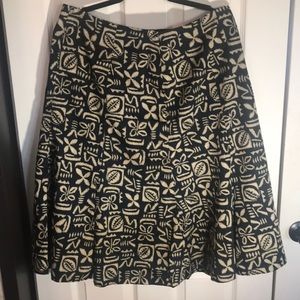Large black floral skirt
